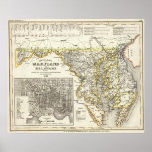 Affiche Le Maryland, Delaware