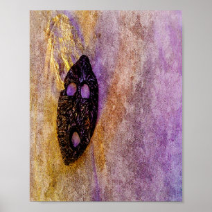 Affiche Le masque de la nature sur la plage