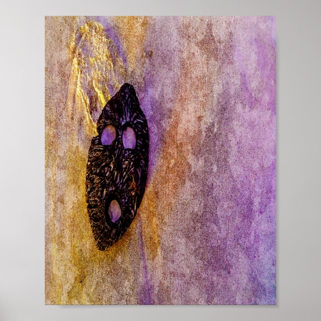 Affiche Le masque de la nature sur la plage (Devant)