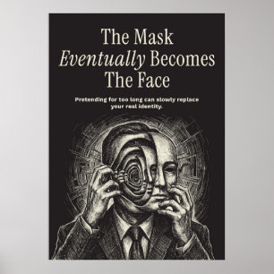Affiche Le Masque Devient Finalement Le Visage