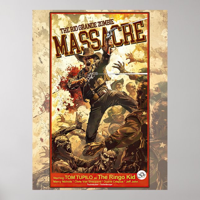 Affiche Le massacre de zombies du Rio Grande (Devant)