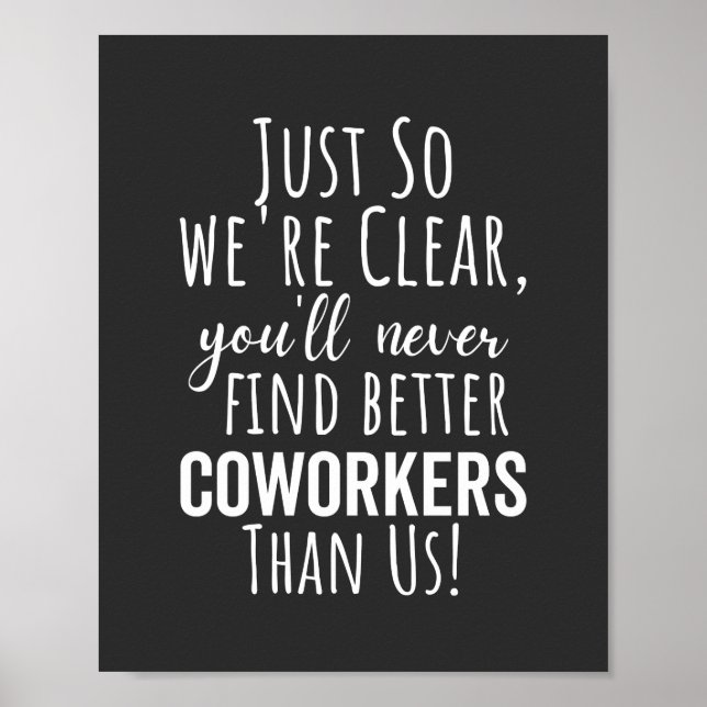 AFFICHE LE MEILLEUR CADEAU POUR QUITTER LES COWORKERS (Devant)