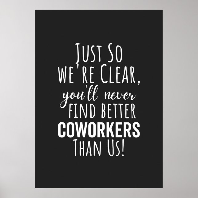 AFFICHE LE MEILLEUR CADEAU POUR QUITTER LES COWORKERS (Devant)