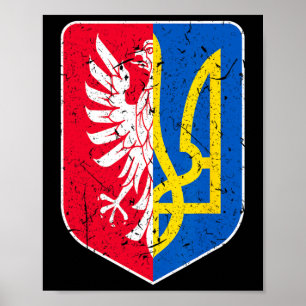 Affiche Le Meilleur Dna Polonais Ukrainien Pologne Drapeau