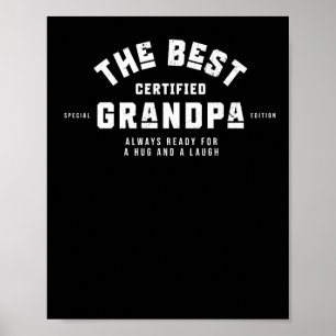 Affiche Le meilleur grand-père. Toujours prêt pour un câli