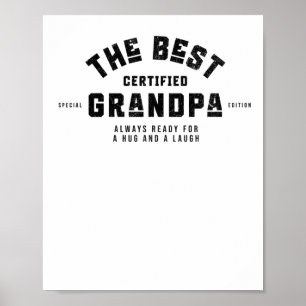 Affiche Le Meilleur Grand-Père. Toujours Prêt Pour Un Hug