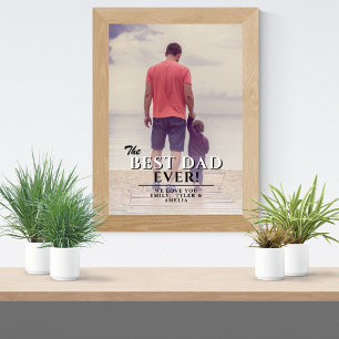 Affiche Le meilleur papa jamais père`s Day Photo complète