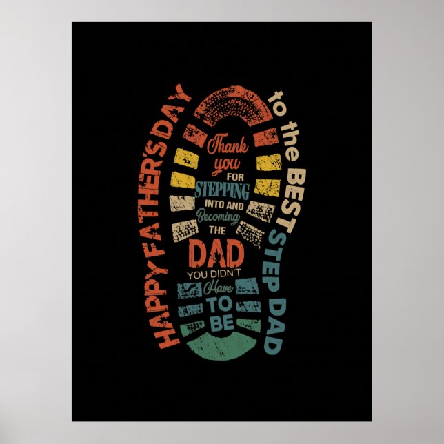 Affiche Le Meilleur Pas Papa Merci Pour Aller (Devant)