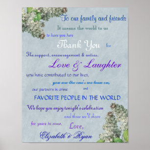 Affiche Le Merci Mariage de Purple Lilac
