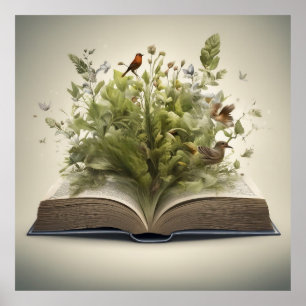 Affiche Le merveilleux livre ouvert