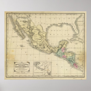 Affiche Le Mexique, Amérique Centrale