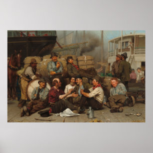 Affiche Le midi des débardeurs by John George Brown