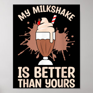 Affiche Le Milkshake Est Mieux Le Chocolat Lait Alimentati