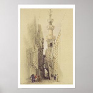 Affiche Le minaret de la mosquée de l'EL Rhamree, le