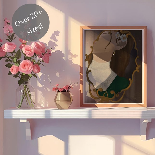 Affiche Le miroir III - Une fille à moitié cachée (Créateur téléchargé)