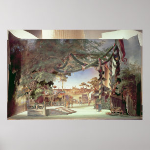 Affiche Le modèle d'étape pour l'opéra 'meurent