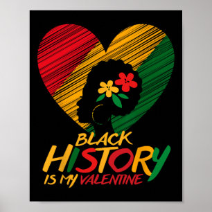 Affiche Le Mois de l'Histoire des Noirs est ma Valentine F