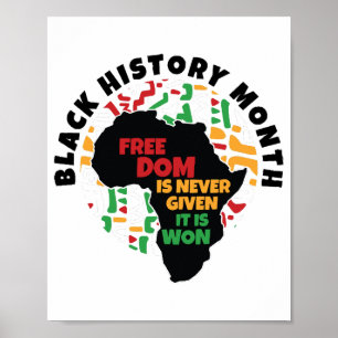 Affiche Le Mois de l'Histoire Noire La liberté n'est jamai