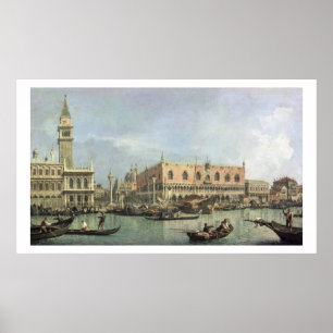 Affiche Le Molo et le Piazzetta San Marco, Venise (huile