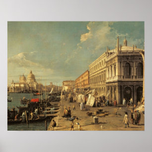 Affiche Le Molo et le Zecca, Venise (huile sur la toile)