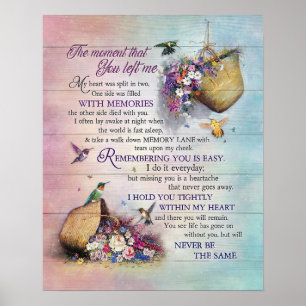 Affiche Le Moment Où Tu M'As Laissé Colibri