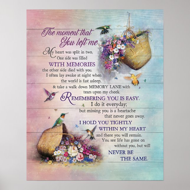 Affiche Le Moment Où Tu M'As Laissé Colibri (Devant)