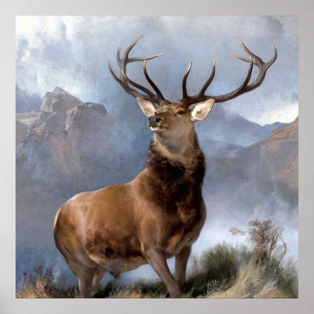 Affiche Le monarque du verre par Sir Edwin Landseer (Devant)