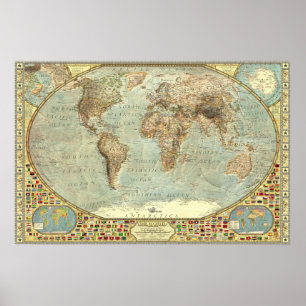 Affiche Le monde - décoratif