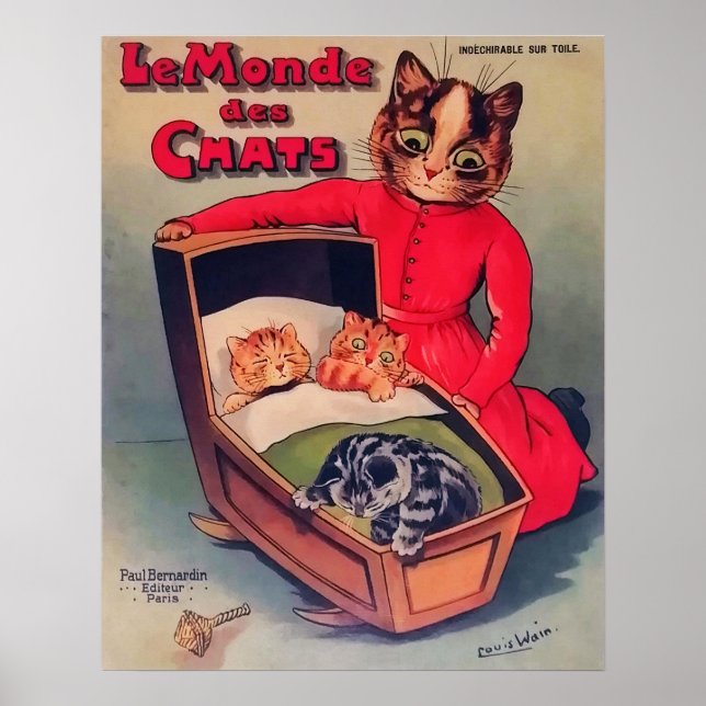 Affiche Le Monde des Chats, Louis Wain (Devant)