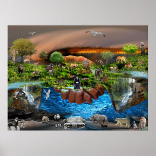 Affiche Le Monde Entier Dans Nos Mains