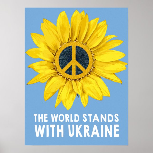 Affiche Le Monde Est Avec L'Ukraine (Devant)