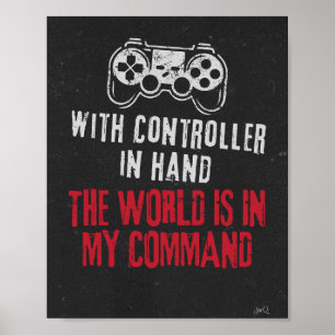 Affiche Le monde est dans mon commandement jeu de thème Po