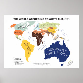 Affiche Le monde selon l'Australie