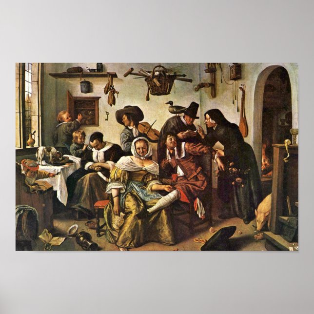 Affiche Le Monde Topsy-Turvy Par Steen Jan (Meilleure Qual (Devant)