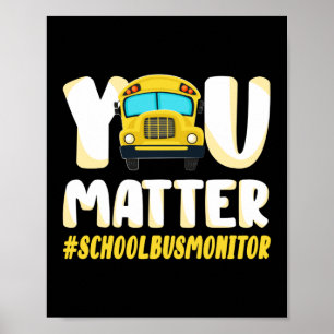 Affiche Le Moniteur De Bus De L'École Vous Comptez