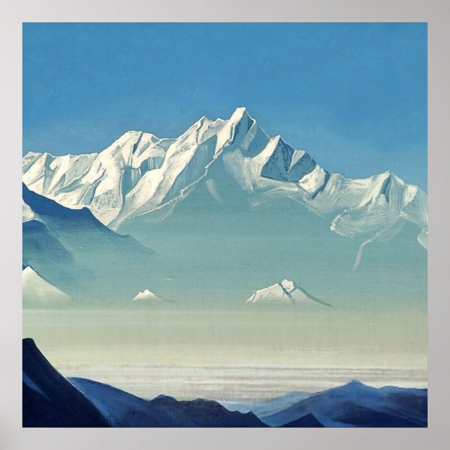 Affiche "Le Mont des Cinq Trésors" de Nicholas Roerich (Devant)