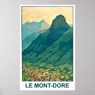 Affiche Le Mont-Dore, montagnes d'Auvergne-Rhône Alpes, Fr