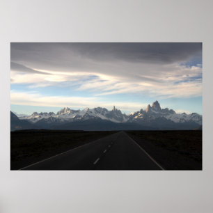 Affiche Le Mont Fitz Roy Et Le Chaîne Andes