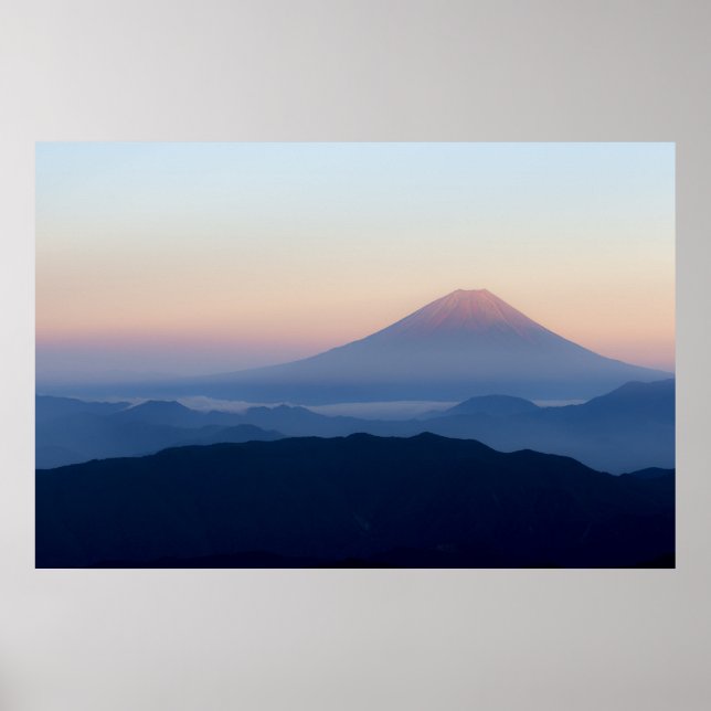 Affiche Le Mont Fuji Au lever Du Soleil Honshu Japon (Devant)