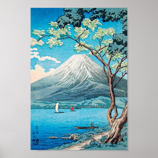Affiche Le Mont Fuji du lac Yamanaka par Hiroaki Takahashi (Devant)