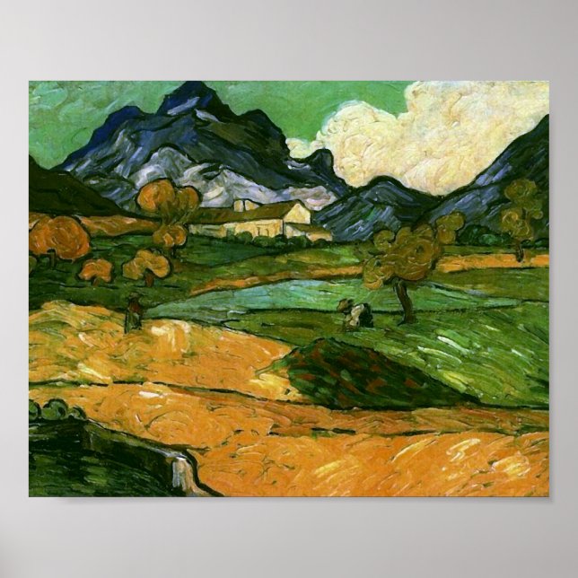 Affiche Le Mont Gaussier, Vincent van Gogh (Devant)