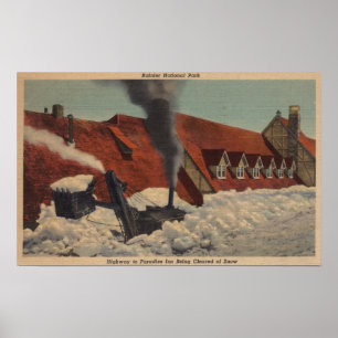 Affiche Le mont Rainier, WA - auberge de paradis