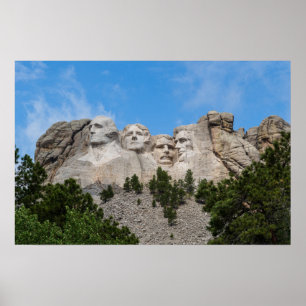 Affiche Le Mont Rushmore au printemps