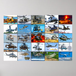 AFFICHE LE "MONTAGE" DU ROTORCRAFT MILITAIRE AMÉRICAIN