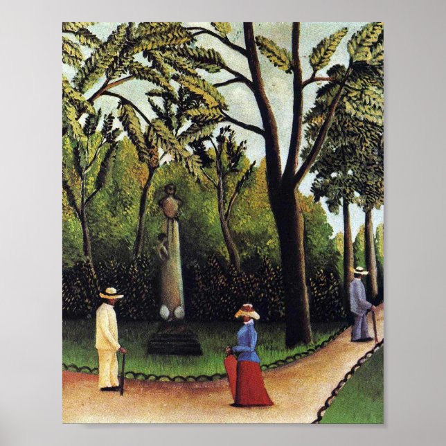 Affiche Le monument à Chopin par Henri Rousseau (Devant)