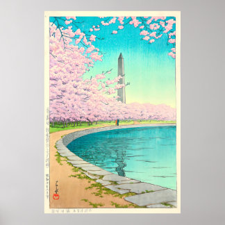 Affiche Le Monument de Washington sur la rivière Potomac
