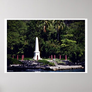 Affiche Le monument du capitaine Cook - Hawaii