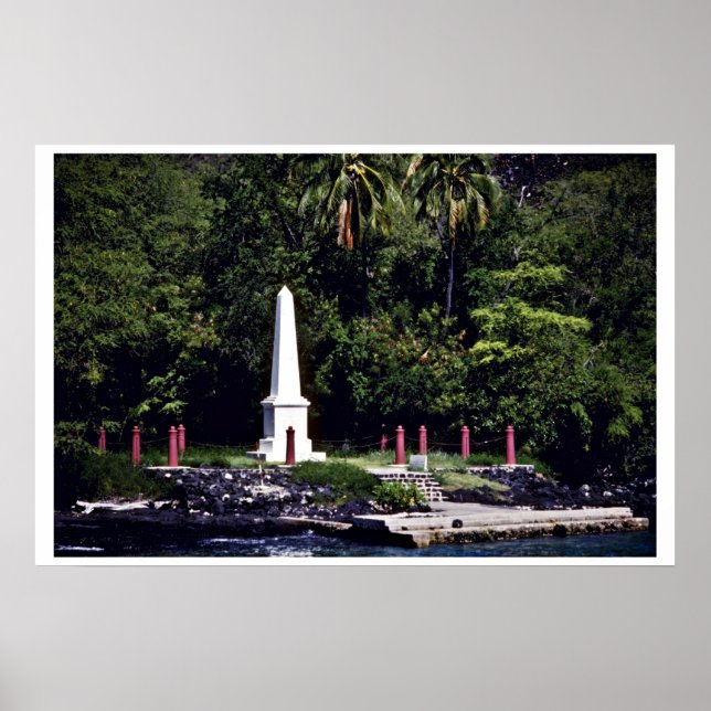 Affiche Le monument du capitaine Cook - Hawaii (Devant)