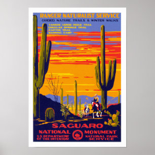 Affiche Le monument national du Saguaro