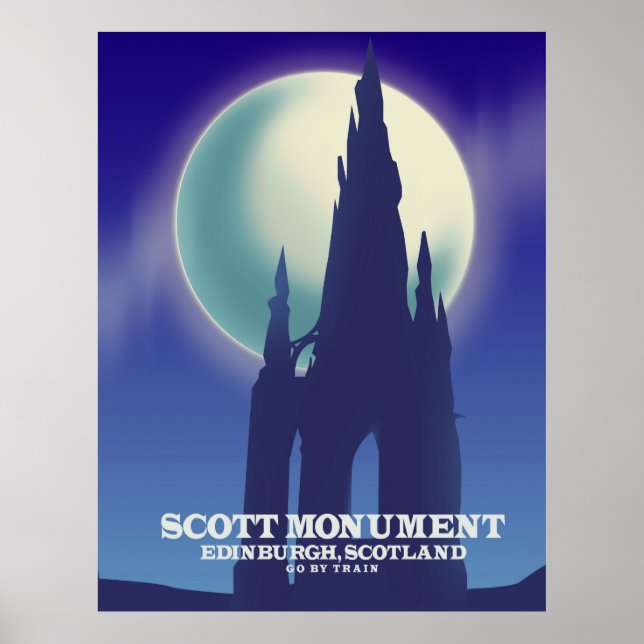 Affiche Le monument Scott, Édimbourg, Écosse (Devant)